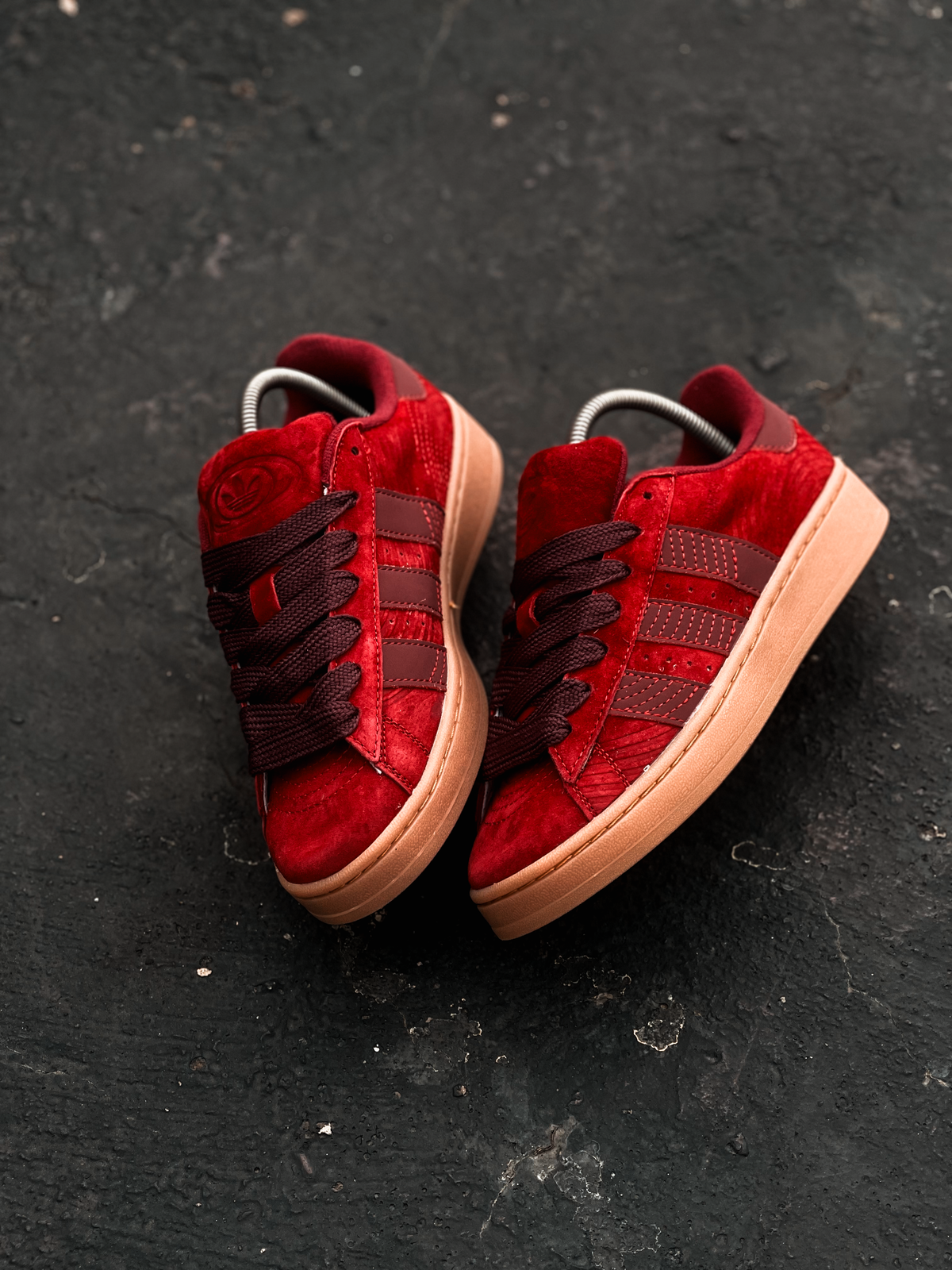 Adidas Campus 00S Collegiate Burgundy Maroon White Tint