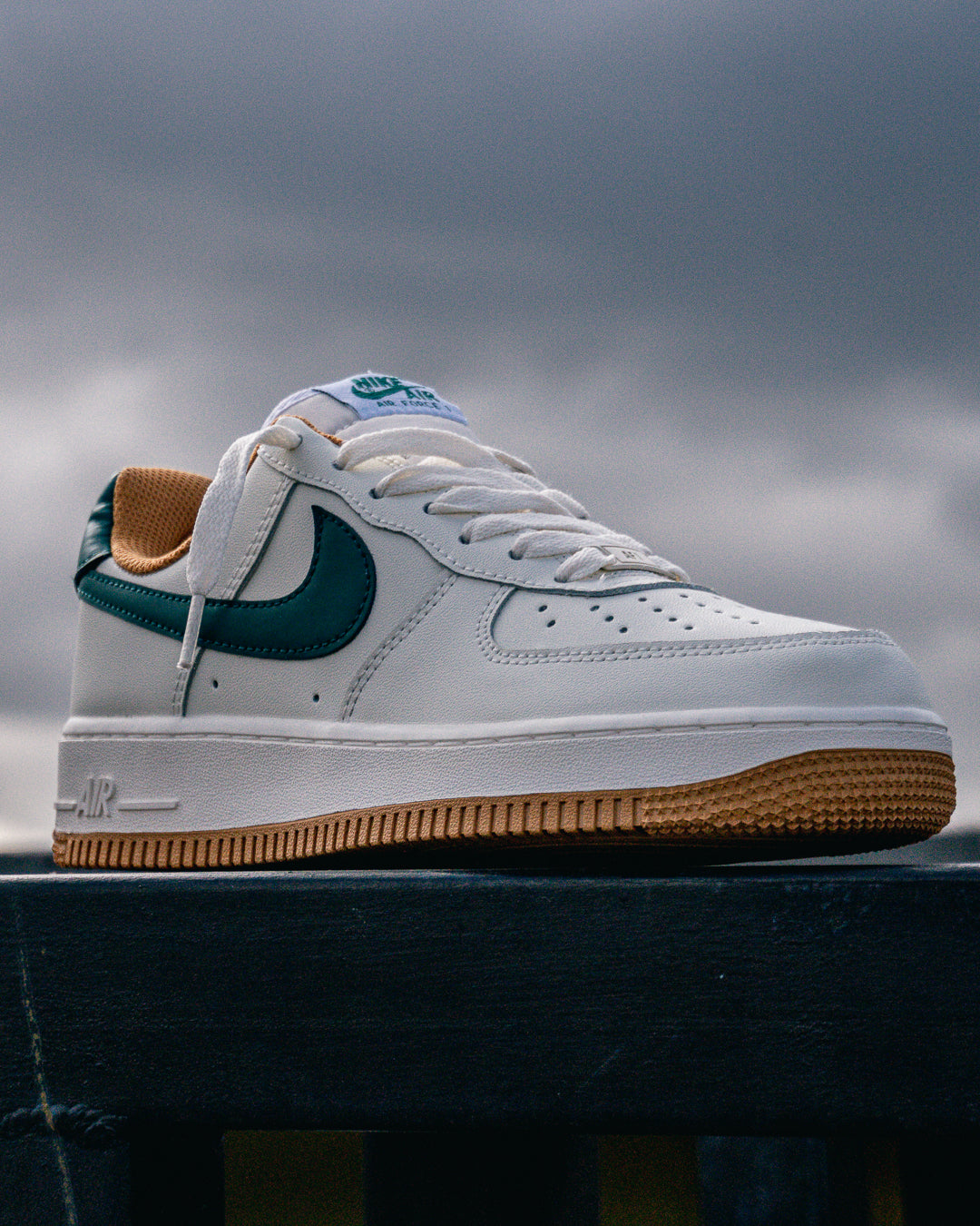Nike Air Force One Cream Earth Green