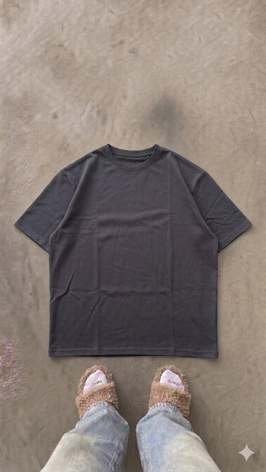 Essentials Black Oversized Tee