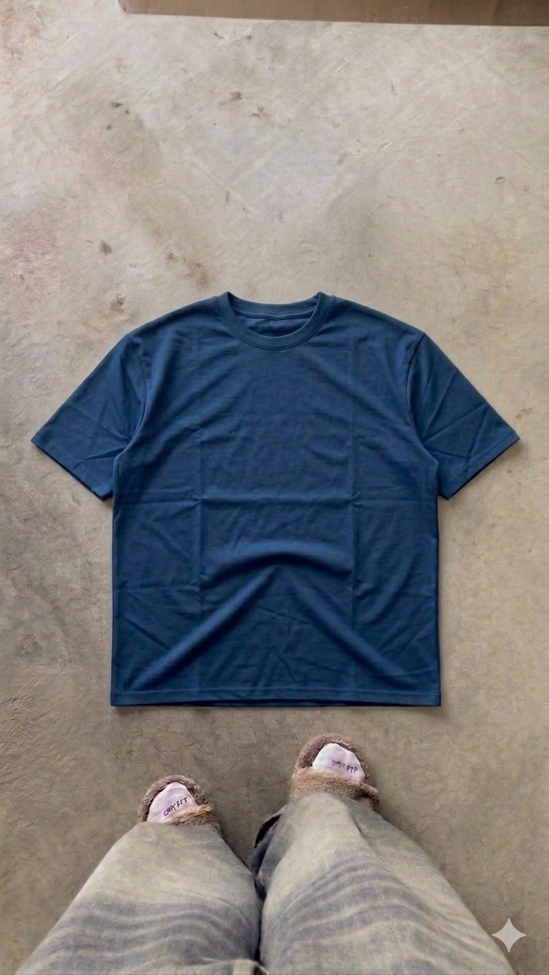 Essentials Blue N Oversized Tee