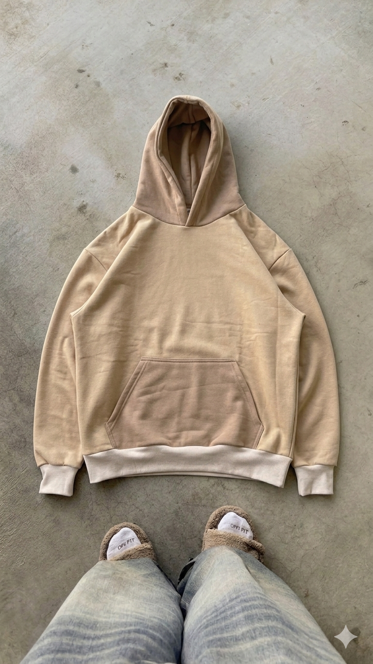 Essentials Khaki Oversized Hoodie