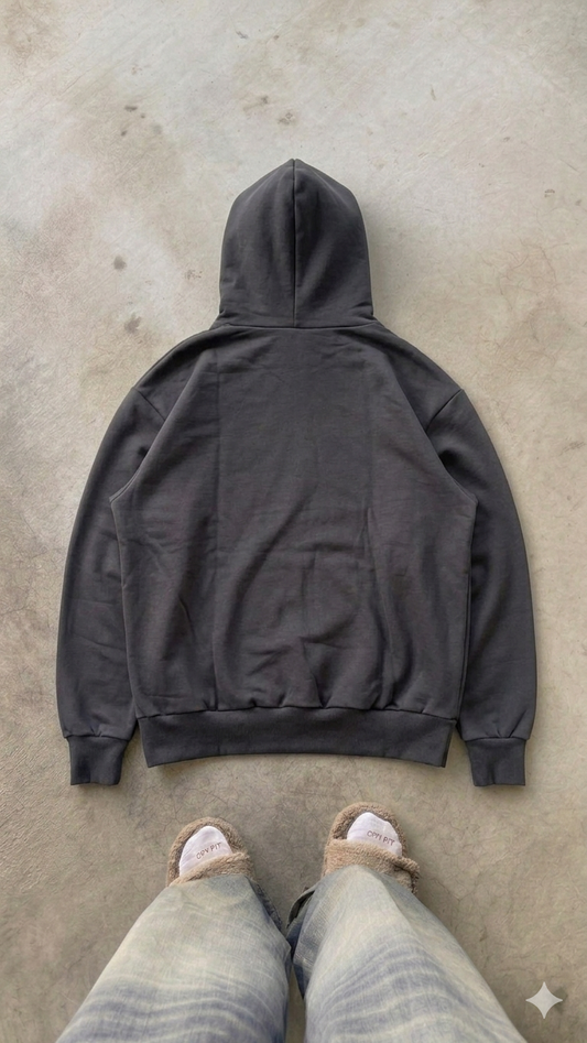 Essentials Black Oversized Hoodie