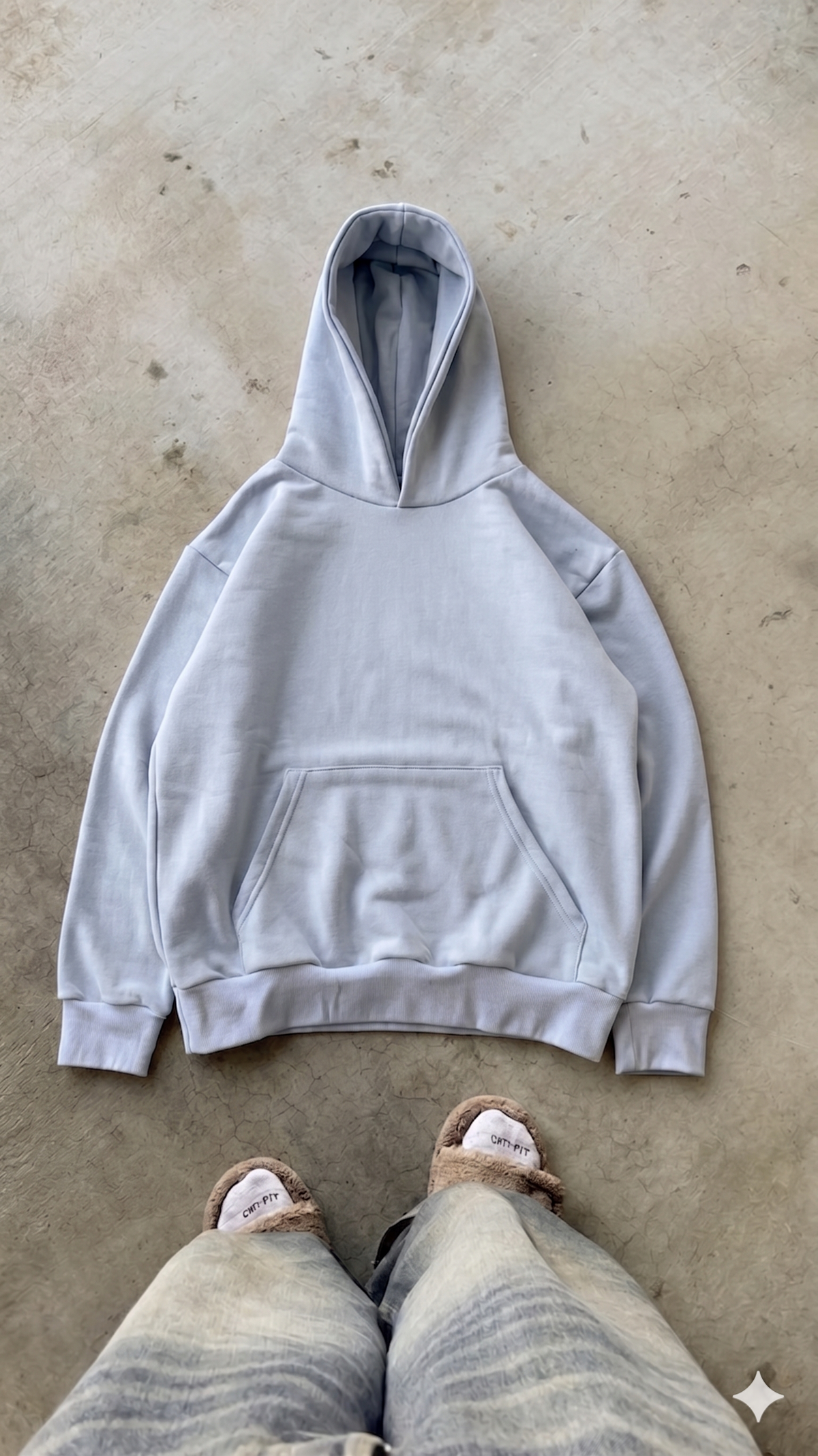 Essentials Blue Oversized Hoodie