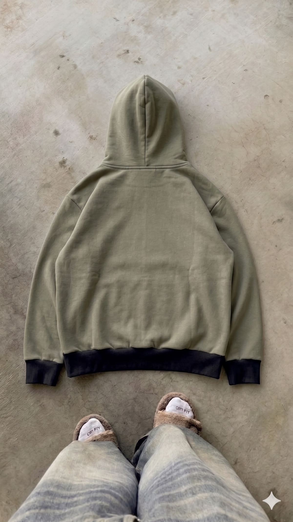 Essentials Green Oversized Hoodie