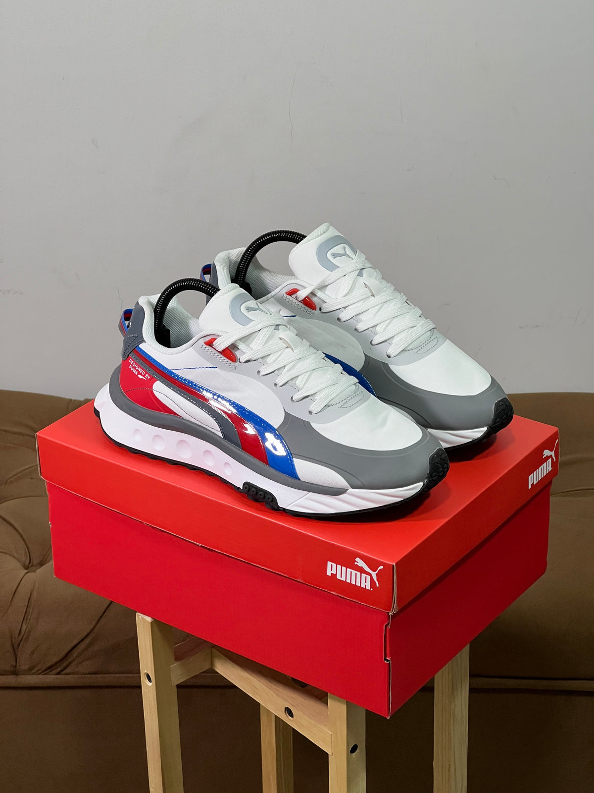 Puma Wild Rider White Red Blue
