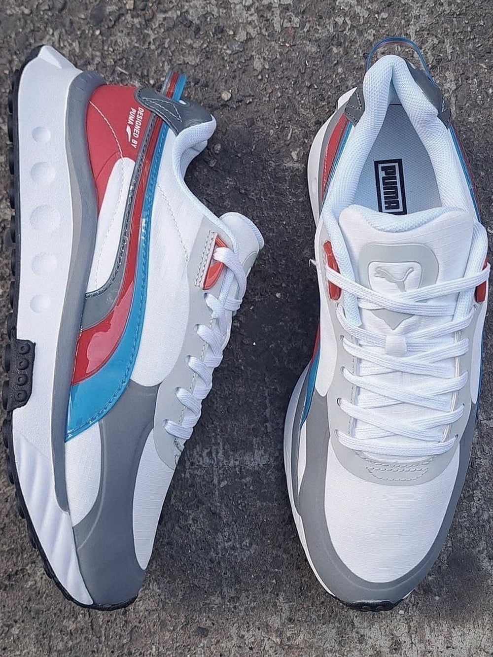 Puma Wild Rider "White Red Blue"