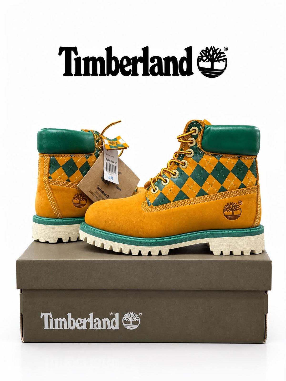 Timberland 6 Inch Premium Boot Wheat Argyle Green